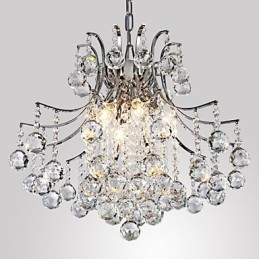 Lámpara colgante de lujo moderna de cristal para sala de estar, 6 luces