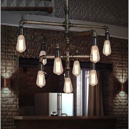 Lámpara colgante de metal con diseño de farol retro, estilo clásico tradicional, con pintura campestre