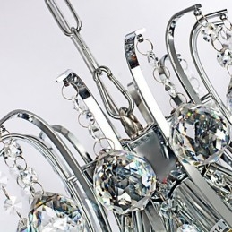 Lámpara colgante de lujo moderna de cristal para sala de estar, 6 luces