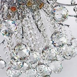 Lámpara colgante de lujo moderna de cristal para sala de estar, 6 luces
