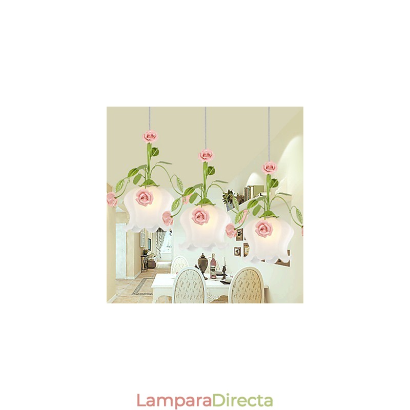 Las flores y plantas del jardín del Día de San Valentín absorben la luz del domo