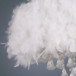 Lámpara colgante moderna y contemporánea de cristal en forma de tambor, estilo mini, galvanizada