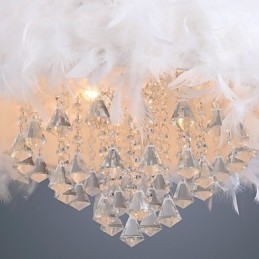 Lámpara colgante moderna y contemporánea de cristal en forma de tambor, estilo mini, galvanizada