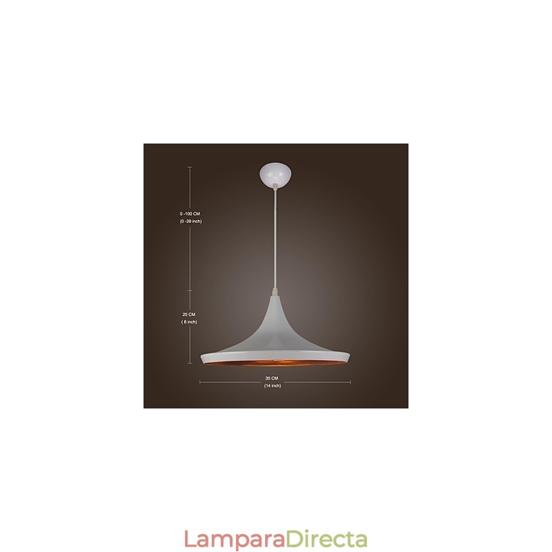 Lámpara colgante de metal con pintura retro de estilo campestre contemporáneo moderno