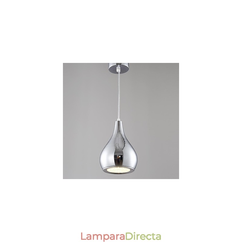 Lámpara colgante moderna y contemporánea de metal galvanizado con forma de globo