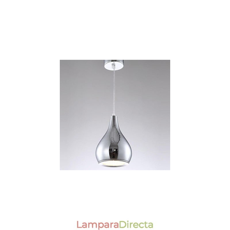 Lámpara colgante moderna y contemporánea de metal galvanizado con forma de globo