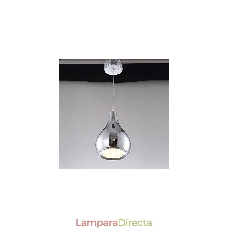 Lámpara colgante moderna y contemporánea de metal galvanizado con forma de globo