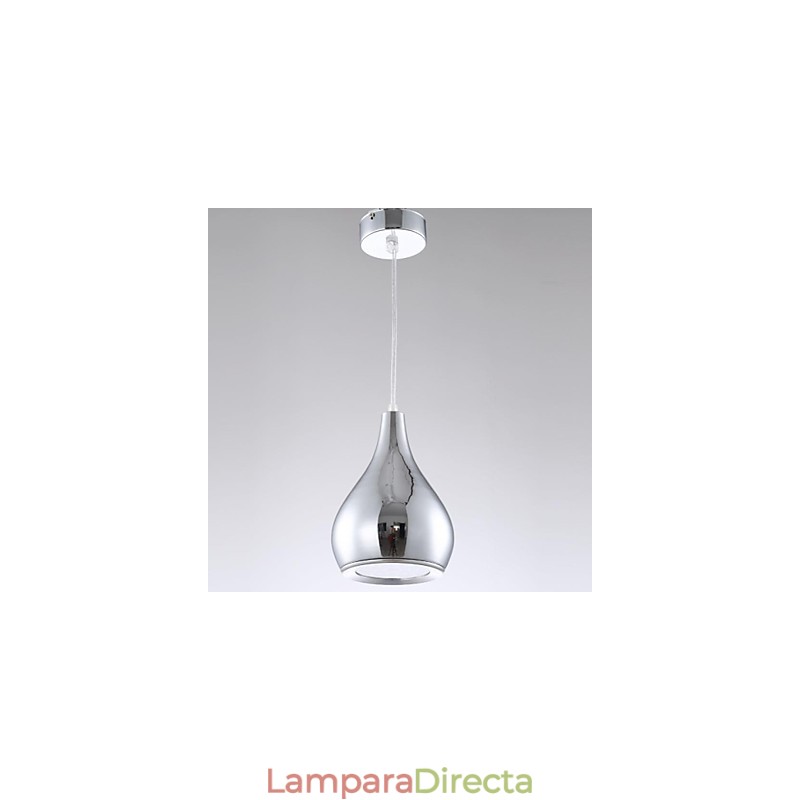 Lámpara colgante moderna y contemporánea de metal galvanizado con forma de globo