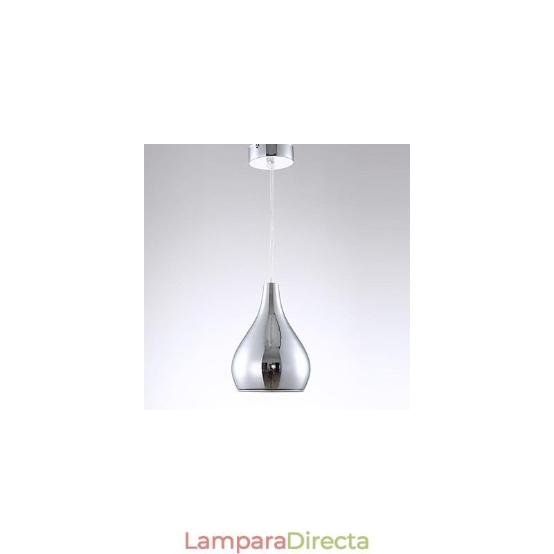 Lámpara colgante moderna y contemporánea de metal galvanizado con forma de globo