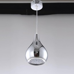 Lámpara colgante moderna y contemporánea de metal galvanizado con forma de globo
