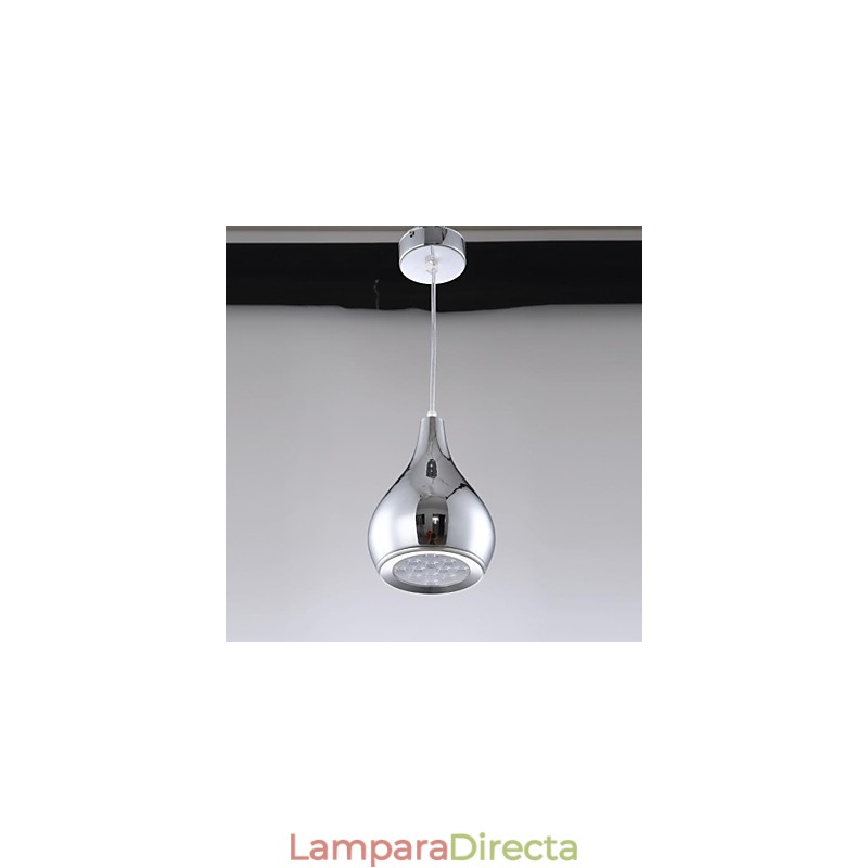 Lámpara colgante moderna y contemporánea de metal galvanizado con forma de globo