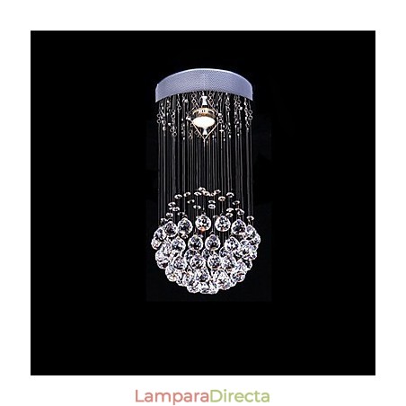 Lámpara de araña moderna contemporánea de metal galvanizado con cristal y montaje empotrado Lámpara de araña moderna contemporánea de metal galvanizado con cristal y montaje empotrado