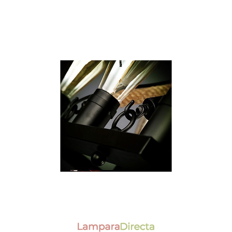 Lámpara colgante de metal con diseño de diseño rural