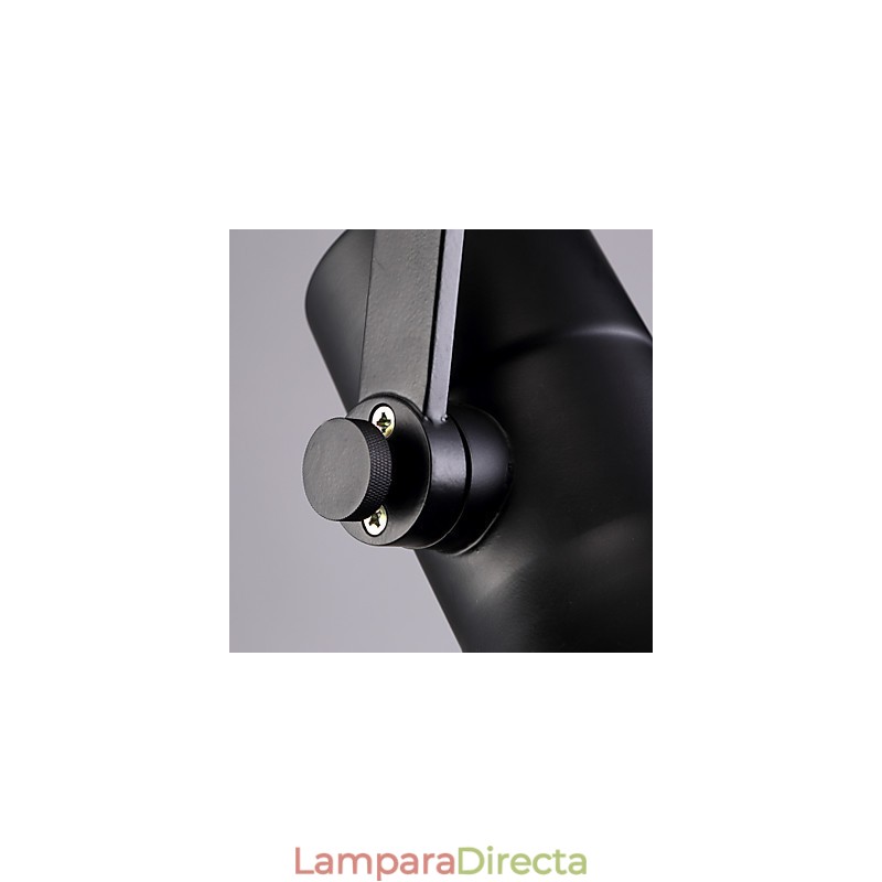 Lámpara colgante de hierro retro negra y pantalla de cristal.
