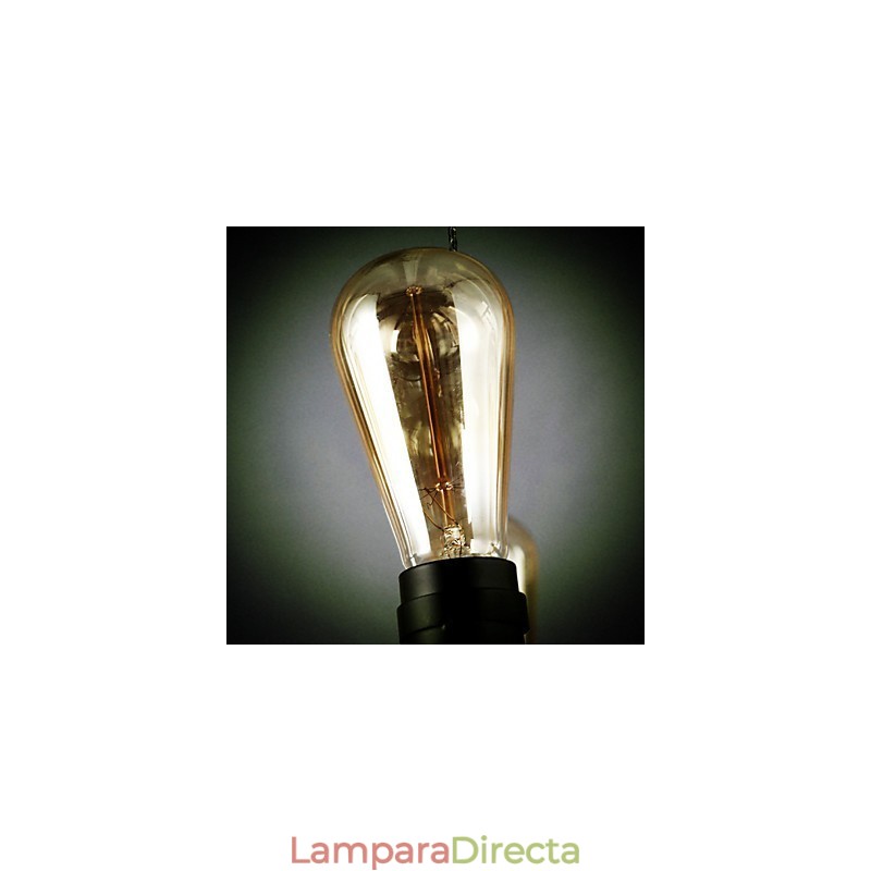 Lámpara colgante de metal con diseño de diseño rural