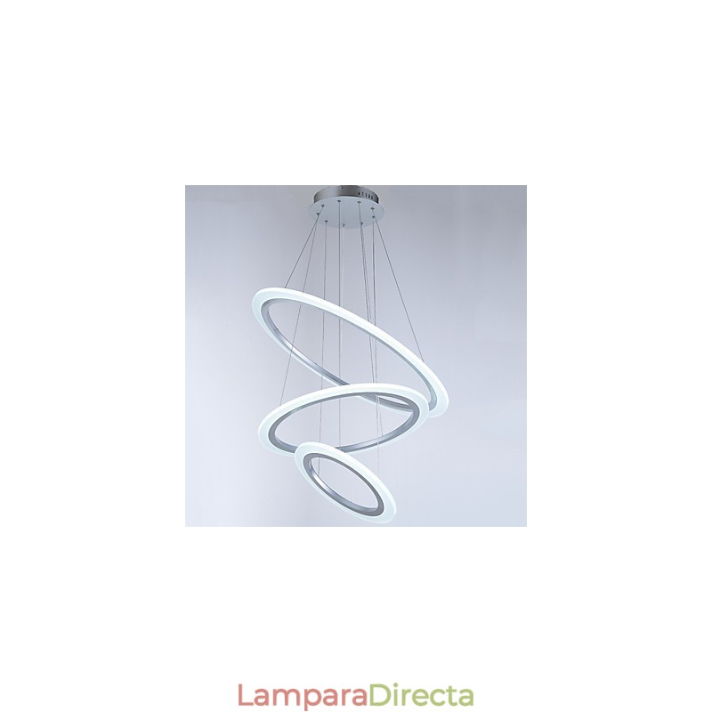 Lámparas colgantes de acrílico, iluminación de techo con 3 anillos DIY