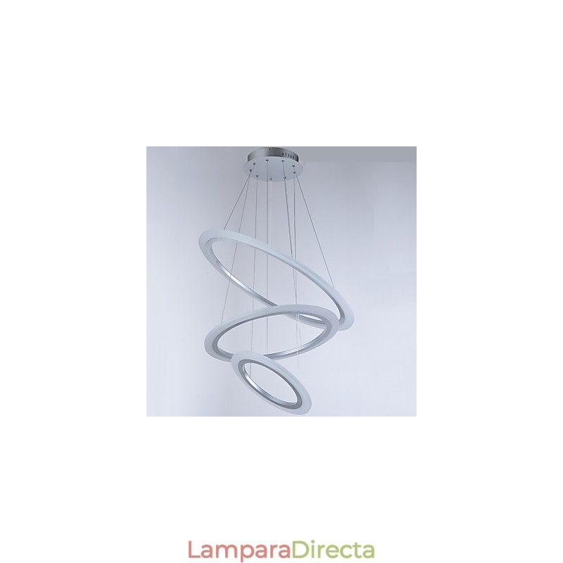 Lámparas colgantes de acrílico, iluminación de techo con 3 anillos DIY