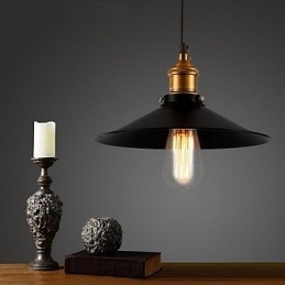 Lámpara colgante clásica retro de estilo europeo con bombilla de 30 cm de diámetro.
