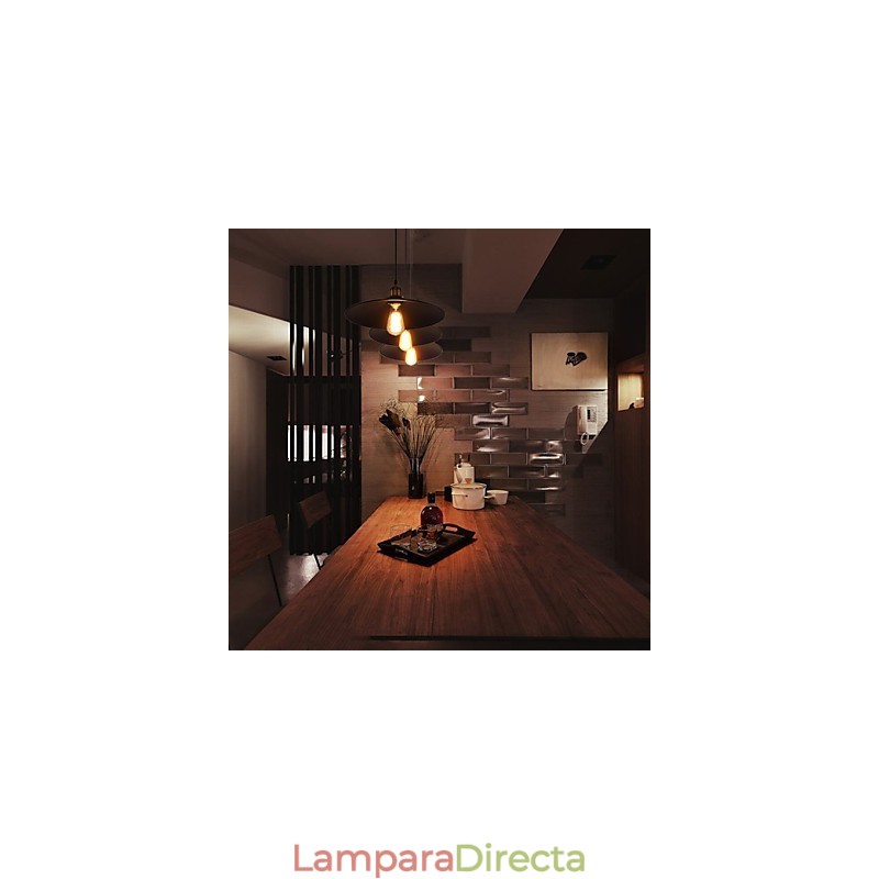 Lámpara colgante clásica retro de estilo europeo con bombilla de 30 cm de diámetro.