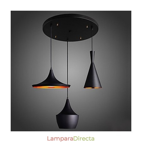 Lámpara colgante aerodinámica en negro Lámpara colgante aerodinámica en negro