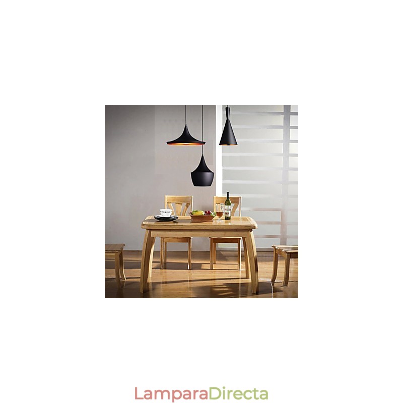 Lámpara colgante aerodinámica en negro