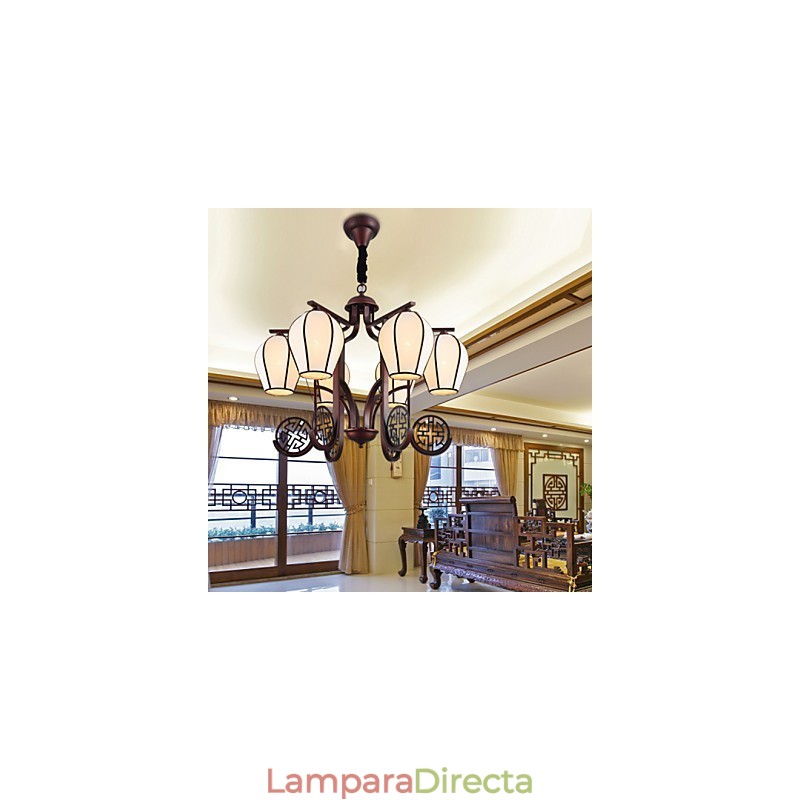 Lámpara de araña de metal galvanizado estilo rústico vintage en miniatura