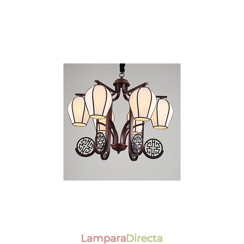 Lámpara de araña de metal galvanizado estilo rústico vintage en miniatura