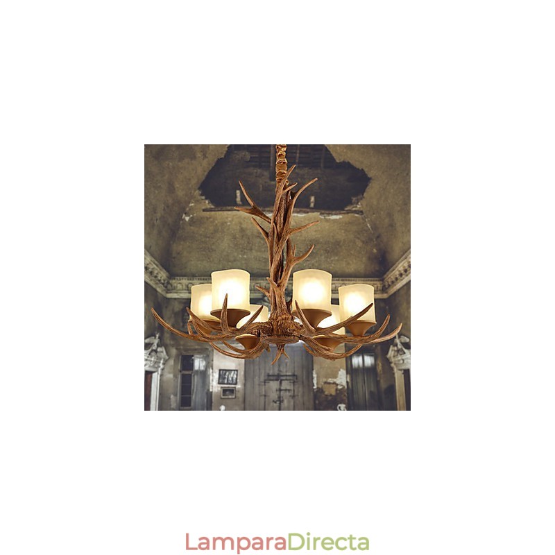 Lámpara colgante de araña de resina vintage