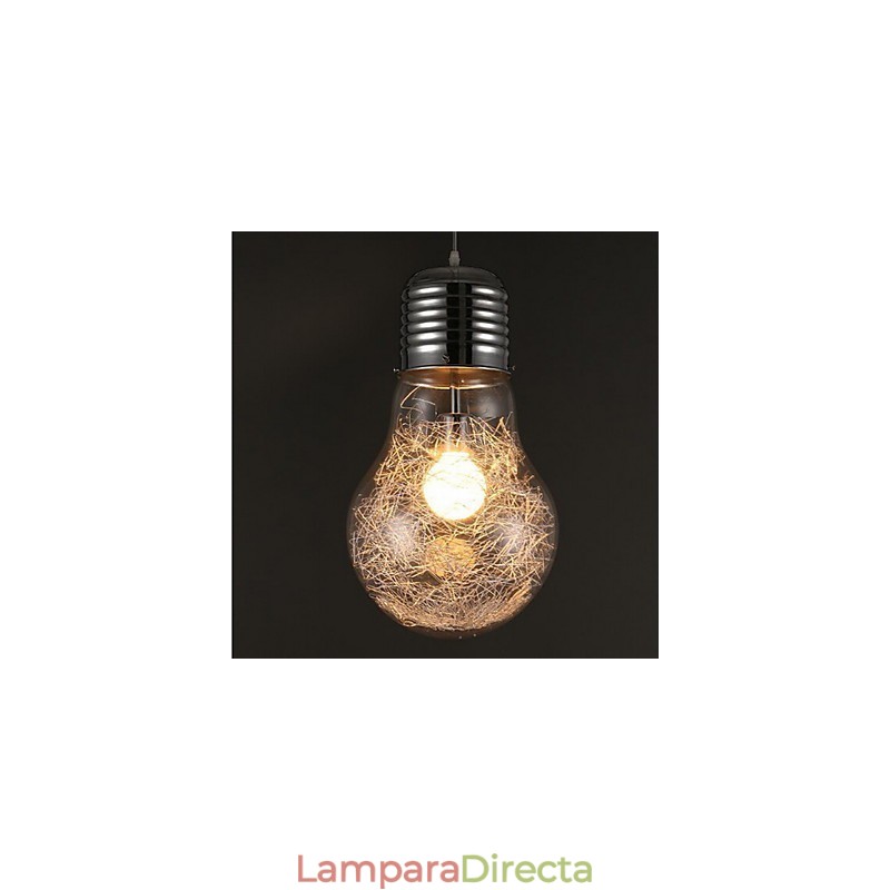 Ideas sencillas con una lámpara colgante de cristal con bombilla grande