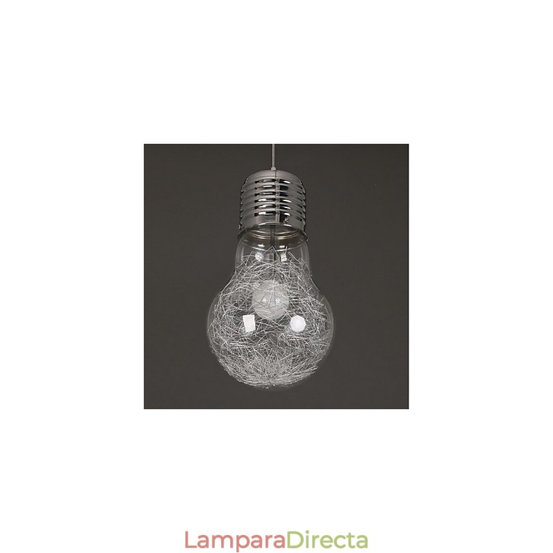 Ideas sencillas con una lámpara colgante de cristal con bombilla grande