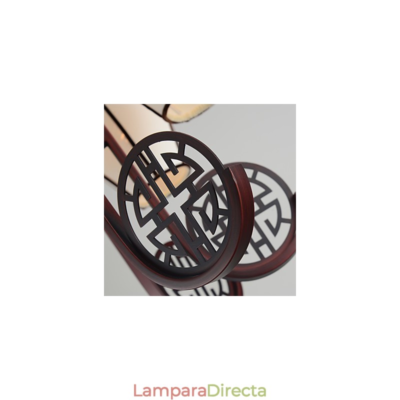 Lámpara de araña de metal galvanizado estilo rústico vintage en miniatura