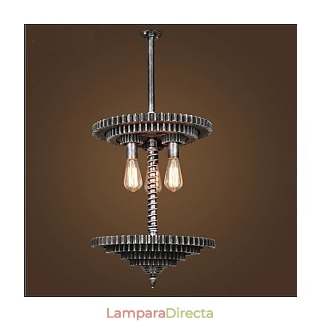 Lámpara de araña de hierro vintage con mecanismo mecánico creativo Lámpara de araña de hierro vintage con mecanismo mecánico creativo