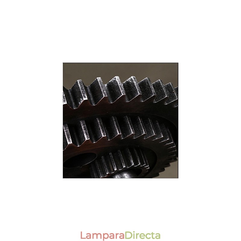 Lámpara de araña de hierro vintage con mecanismo mecánico creativo