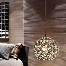 Lámpara colgante moderna y contemporánea de cristal en forma de globo, estilo mini, galvanizada