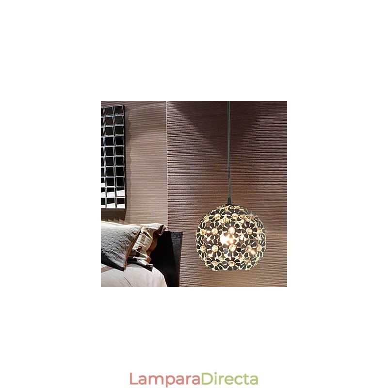 Lámpara colgante moderna y contemporánea de cristal en forma de globo, estilo mini, galvanizada