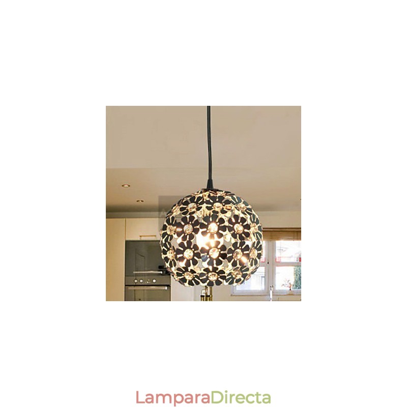 Lámpara colgante moderna y contemporánea de cristal en forma de globo, estilo mini, galvanizada