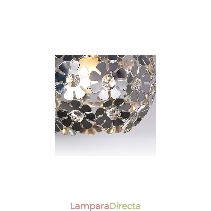 Lámpara colgante moderna y contemporánea de cristal en forma de globo, estilo mini, galvanizada