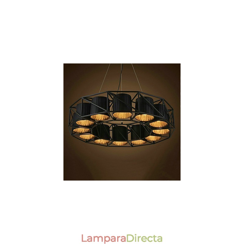 Lámpara colgante de metal con pintura rústica vintage para garaje