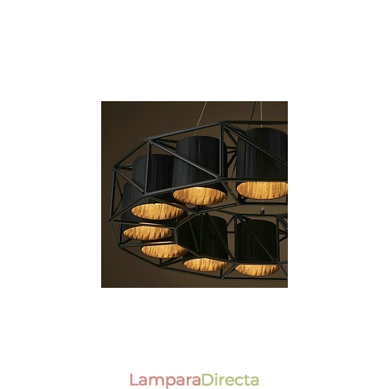 Lámpara colgante de metal con pintura rústica vintage para garaje