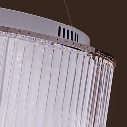 Lámpara colgante de cristal electrochapado con forma de tambor moderna y contemporánea