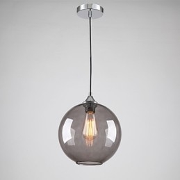 Lámpara colgante moderna de cristal con diseño de burbujas redondas en gris humo
