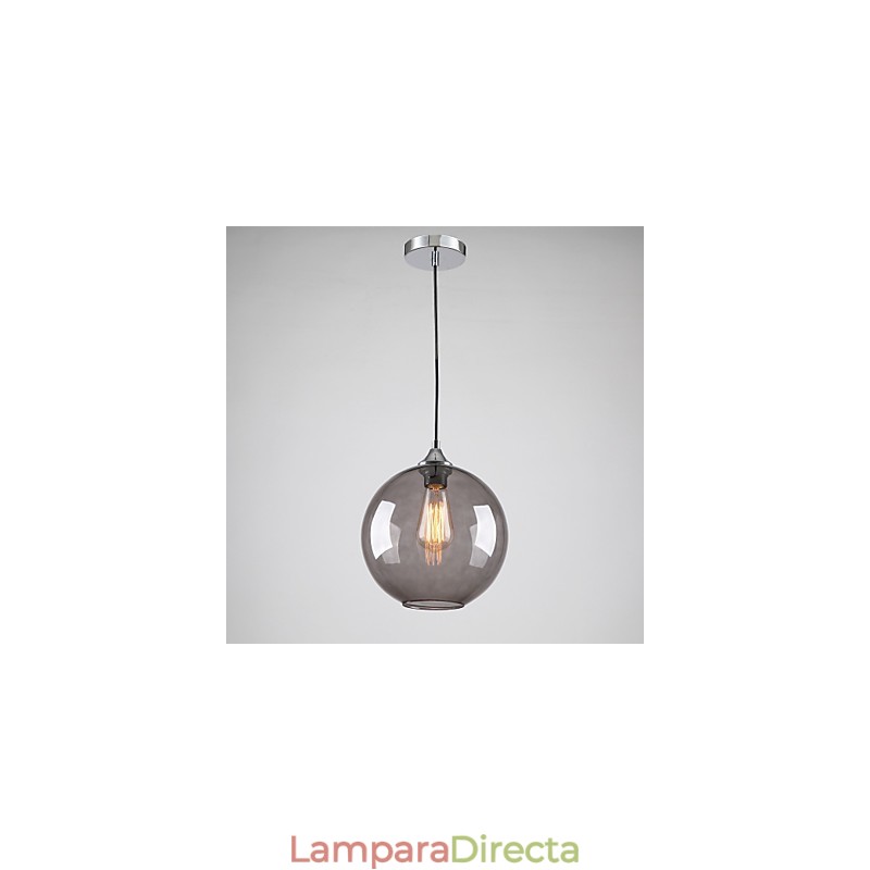 Lámpara colgante moderna de cristal con diseño de burbujas redondas en gris humo