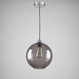 Lámpara colgante moderna de cristal con diseño de burbujas redondas en gris humo