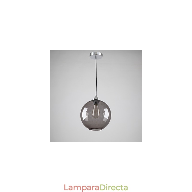 Lámpara colgante moderna de cristal con diseño de burbujas redondas en gris humo