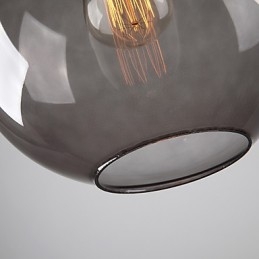 Lámpara colgante moderna de cristal con diseño de burbujas redondas en gris humo