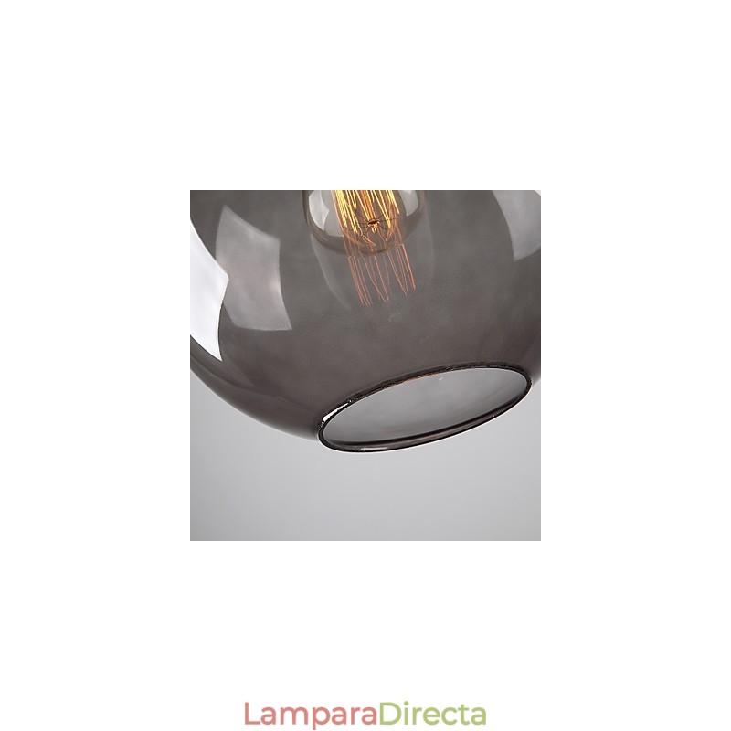 Lámpara colgante moderna de cristal con diseño de burbujas redondas en gris humo