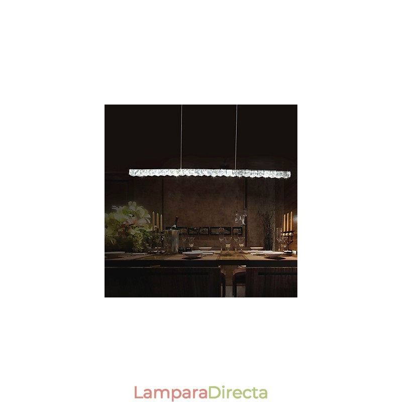 Lámparas colgantes de cristal modernas y contemporáneas de metal.