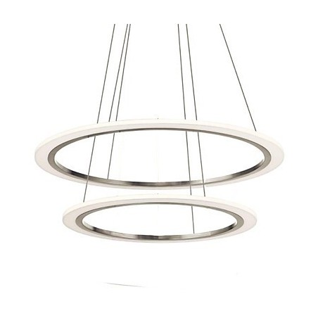 Lámparas colgantes de acrílico para techo, lámparas de araña con 2 anillos Lámparas colgantes de acrílico para techo, lámparas de araña con 2 anillos