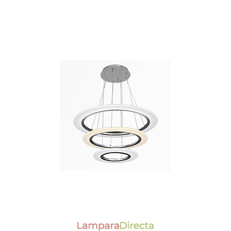 Lámparas de techo colgantes de acrílico con forma de 3 anillos para hacer tú mismo, accesorios de araña con