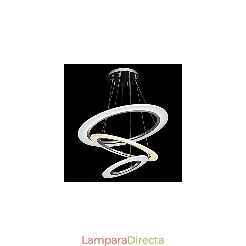 Lámparas de techo colgantes de acrílico con forma de 3 anillos para hacer tú mismo, accesorios de araña con